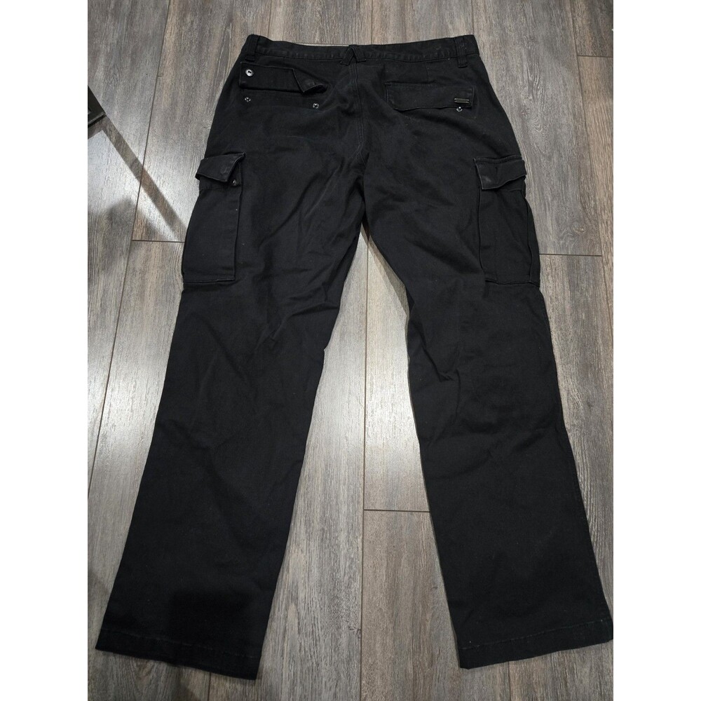 Active Platoon Cargo Pants Mens 34x30 Black Straight Leg Utility Workwear - Picture 4 of 5